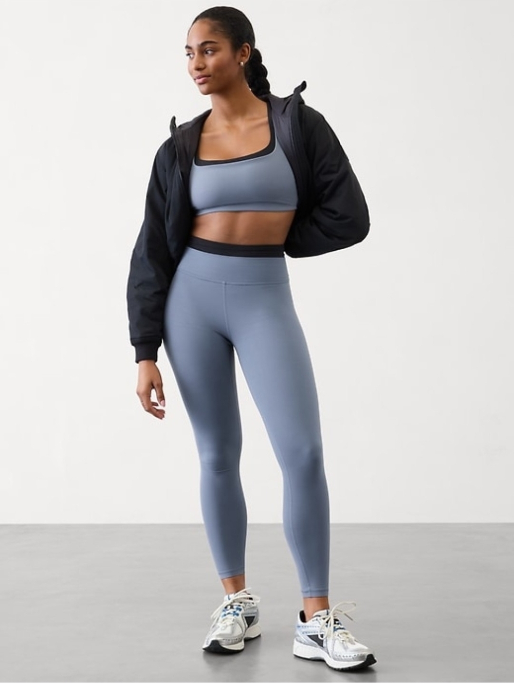 Athleta Slate Blue High-Rise Performance Leggings